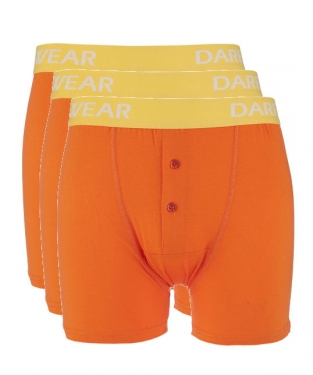 Heren 3 st bamboe Boxer Oranje